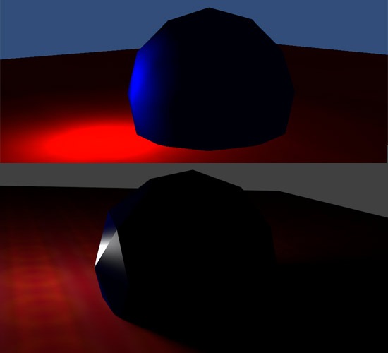 not casting shadow vs.  casting shadow